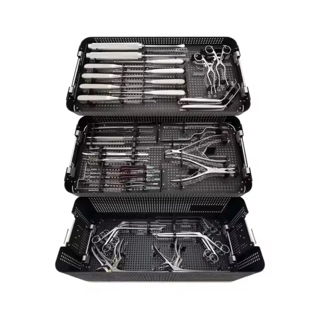 Orthopedic Spinal Lumbar Surgery Instrument Set With Sterilization Case