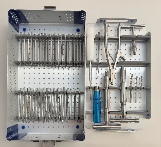 Broken Screw Removal Instrument Set Spine Instrument with Sterilisation Box