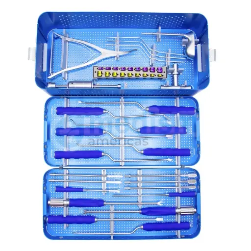 Peek Cage Instrument Set Spinal Surgery Instruments Orthopedic Retractor Set Curettes