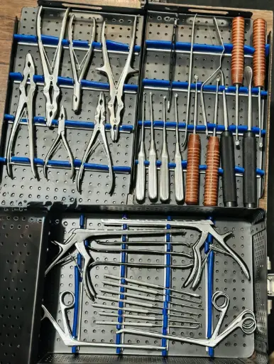 Lumbar Spine Surgery Set with Sterilize Box Orthopedic Instruments by LS